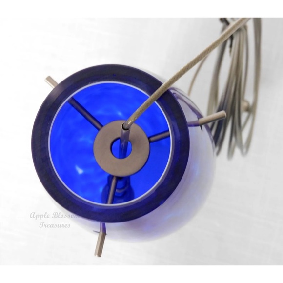 Besa Lighting 1XC-412186-SN TuTu 12V Mini Pendant-Cobalt Blue Cloud-Satin Nickel - Picture 4 of 11